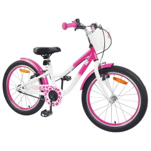 Rosa Kinderfahrrad 18 Zoll mit Stützrädern für Mädchen von vidaXL.