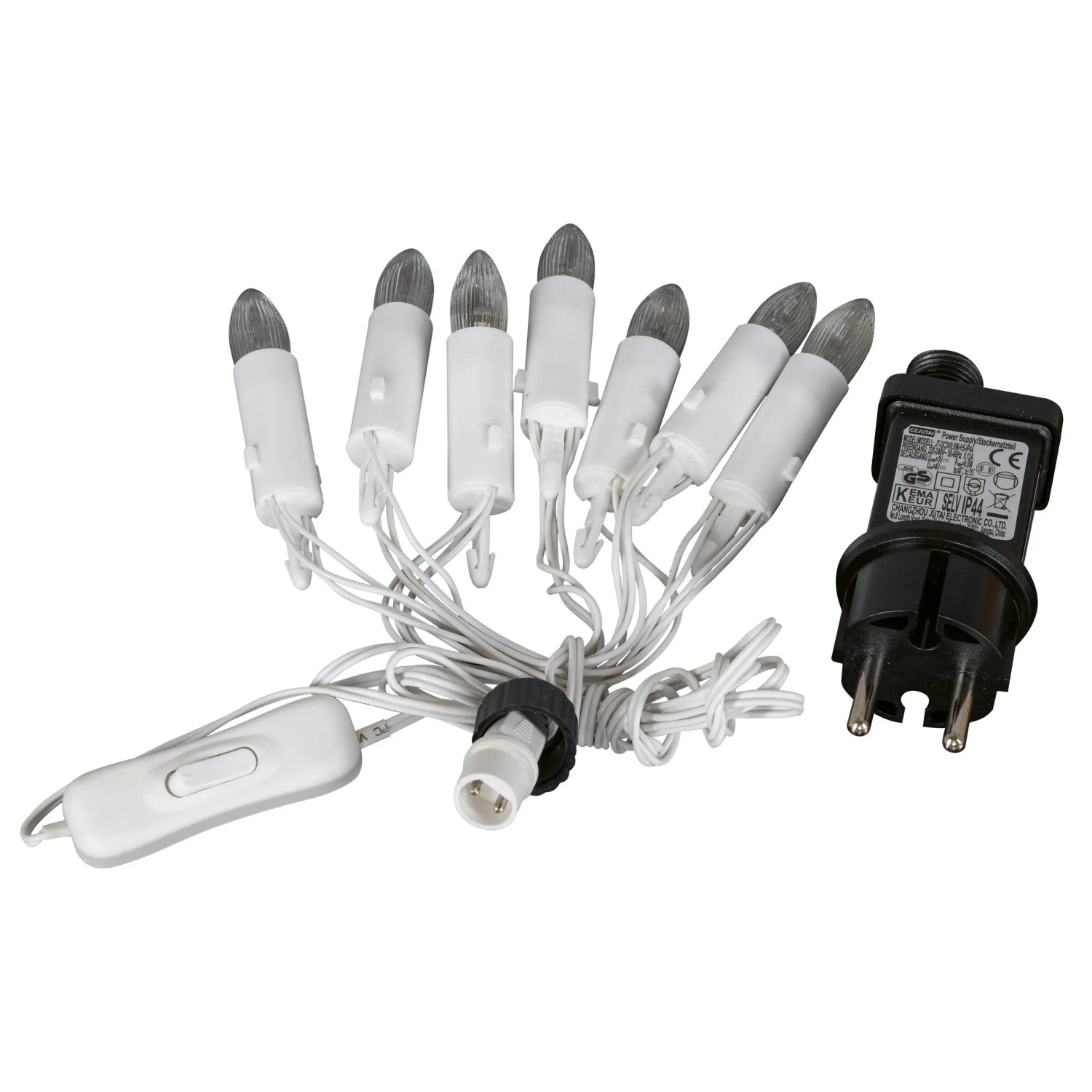 HGD LED-Lichterkette Trafo-Netzbetrieb mit Timer 7-flammig