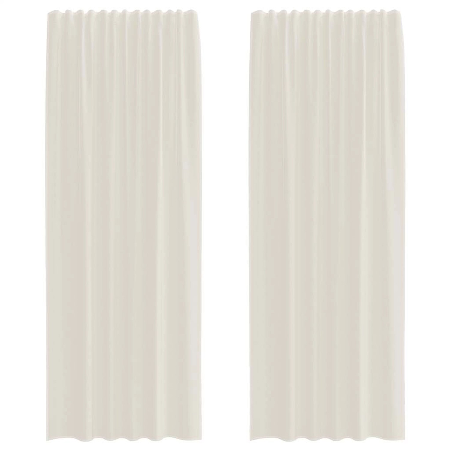 vidaXL Voile Vorhänge mit Stangentaschen 2 Stk Creme 4102180 günstig online kaufen