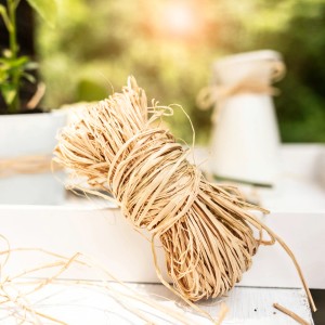 Windhager Naturbast 50g für Hochbeete, naturbelassene Bastelfaser für Deko.