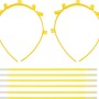 Gelbe Knicklicht-Haarreifen, 2er-Set mit 6 Knicklichtern für Partys und Events.