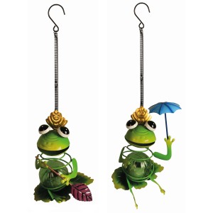 Luxform Solar-Hängeleuchte Frosch, Deko-Leuchte für Garten, 2 Varianten.