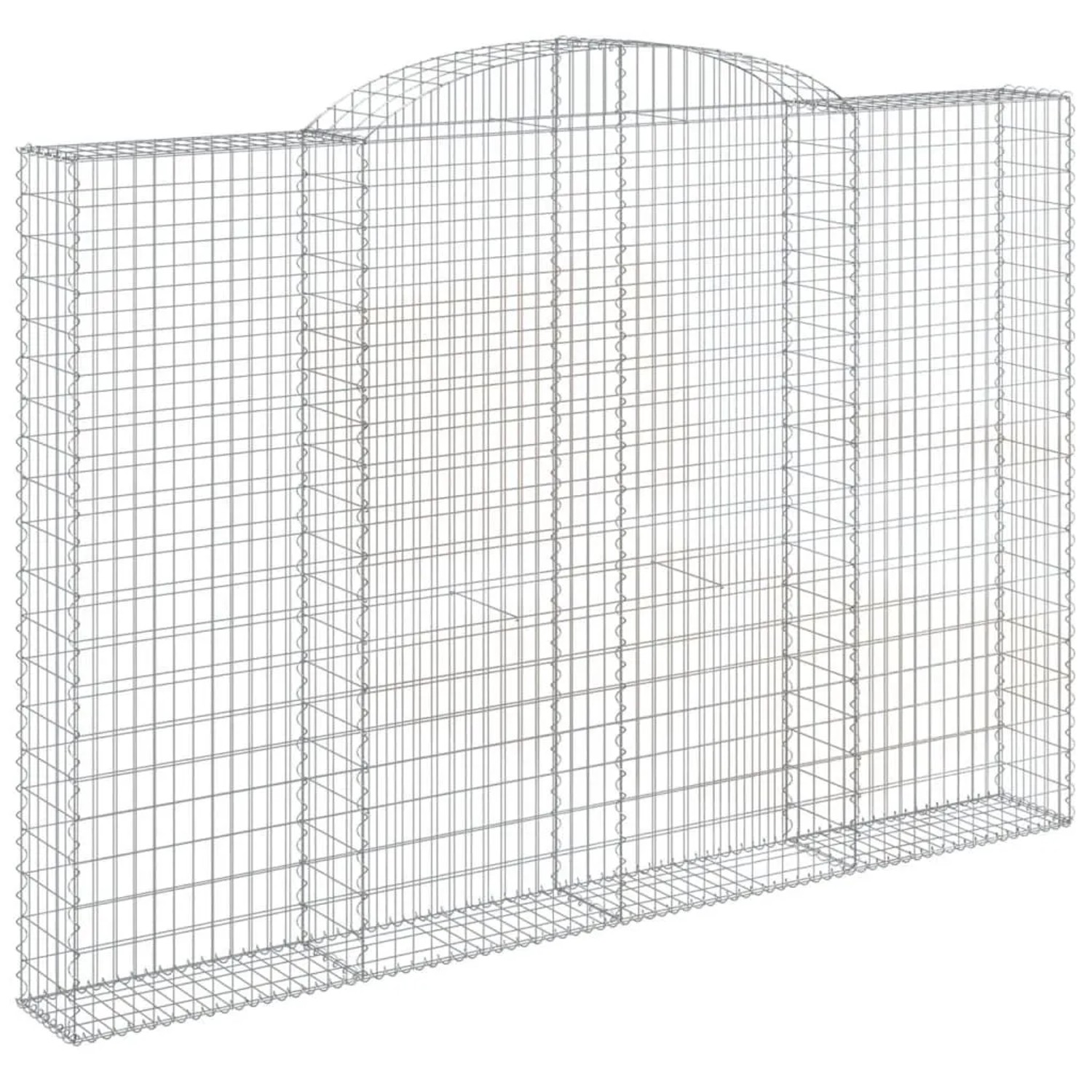 vidaXL Gabionen mit Hochbogen 3 Stk 300x30x200/220cm Verzinktes Eisen 3146612