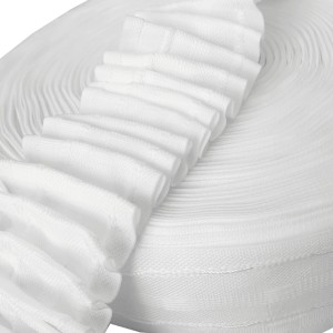 Bestgoodies Gardinenband Bleistiftband, 50mm breit, 5m lang, weiß, für Fenstervorhänge.