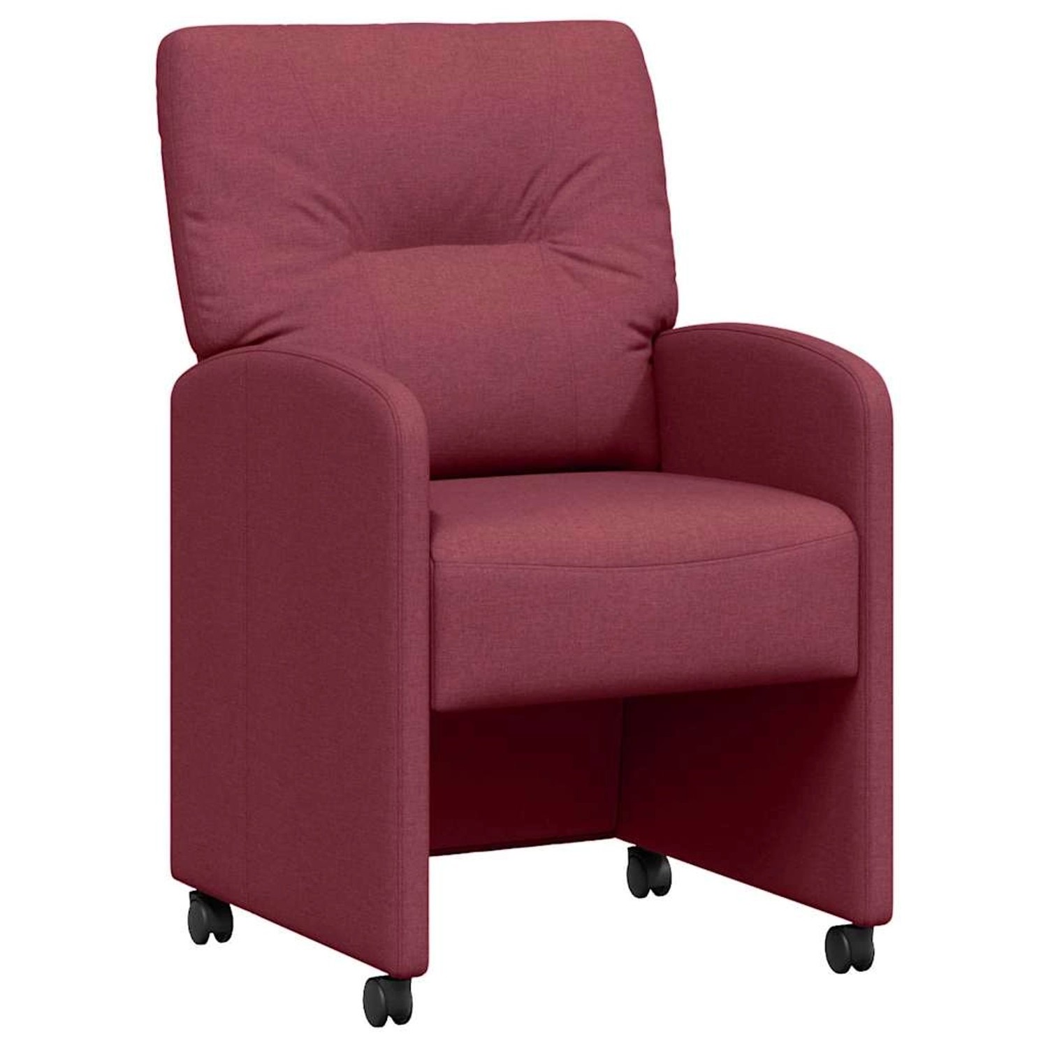 vidaXL Esszimmerstühle mit Rollen 2 Stk Weinrot 57 x 67 x 95 cm Stoff 42017 günstig online kaufen
