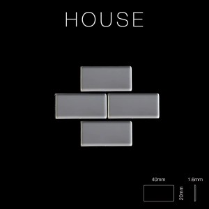 Gebürstete, graue Edelstahl Mosaikfliesen von House-s-s-mb für Wand und Boden.