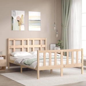 vidaXL Massivholzbett ohne Matratze 120x200 cm Kiefernholz 3193006