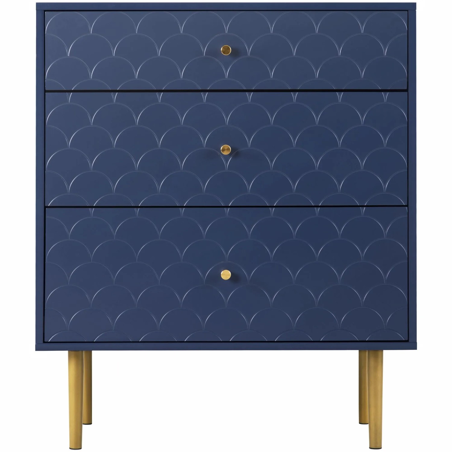 Merax Schubladenkommode 75x40x89cm Marineblau