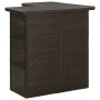 vidaXL Gartenbar-Set, 8-teilig, braunes Poly Rattan, inklusive Bartische und Barhocker.