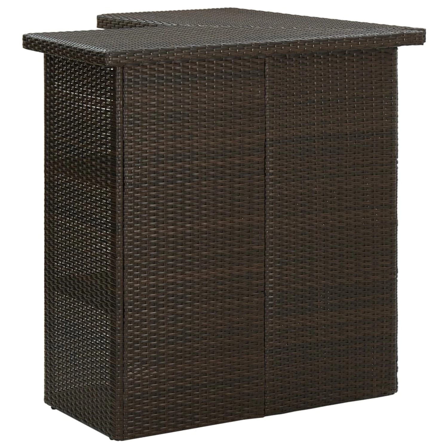 vidaXL Gartenbar-Set, 8-teilig, braunes Poly Rattan, inklusive Bartische und Barhocker.