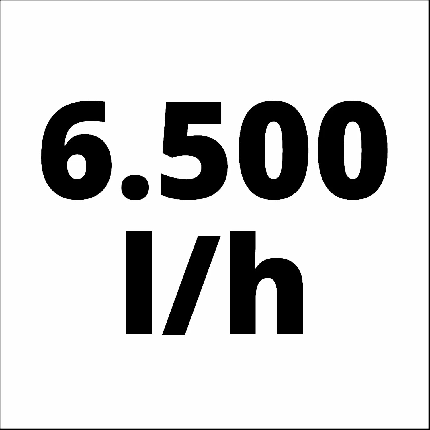 Förderleistung der Einhell Tiefbrunnenpumpe GC-DW 1045 N: 6.500 l/h.