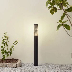 Lindby Außenleuchte Lurinda 10025925 Spritzwassergeschützt Modern in Schwarz aus Metall 1-flammig E27