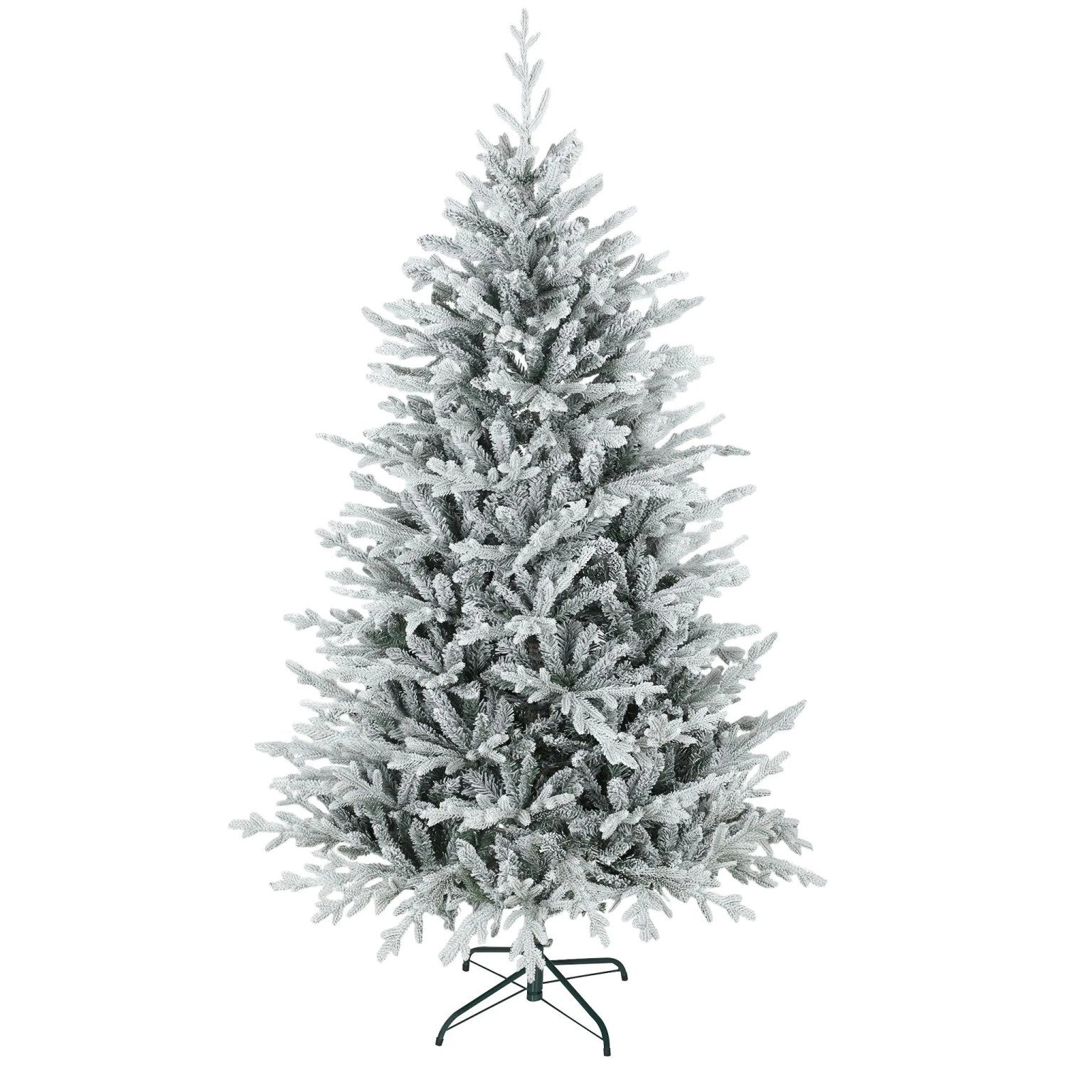 HOMCOM Weihnachtsbaum Kunststoff Metall 109L x 109B x 180H cm