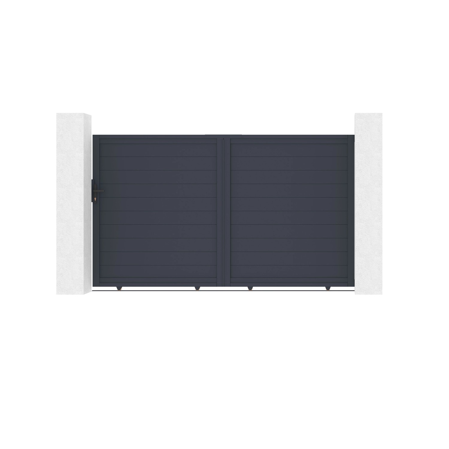 Casanoov Schiebetor 3M Eiger H 180Cm & Gartentür 1M Eiger H 180Cm Aluminium günstig online kaufen