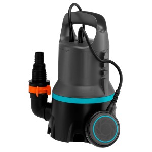 Gardena Schmutzwasser-Tauchpumpe 9000, 300W, für Teiche & Baugruben. Zum Umpumpen von Schmutzwasser.