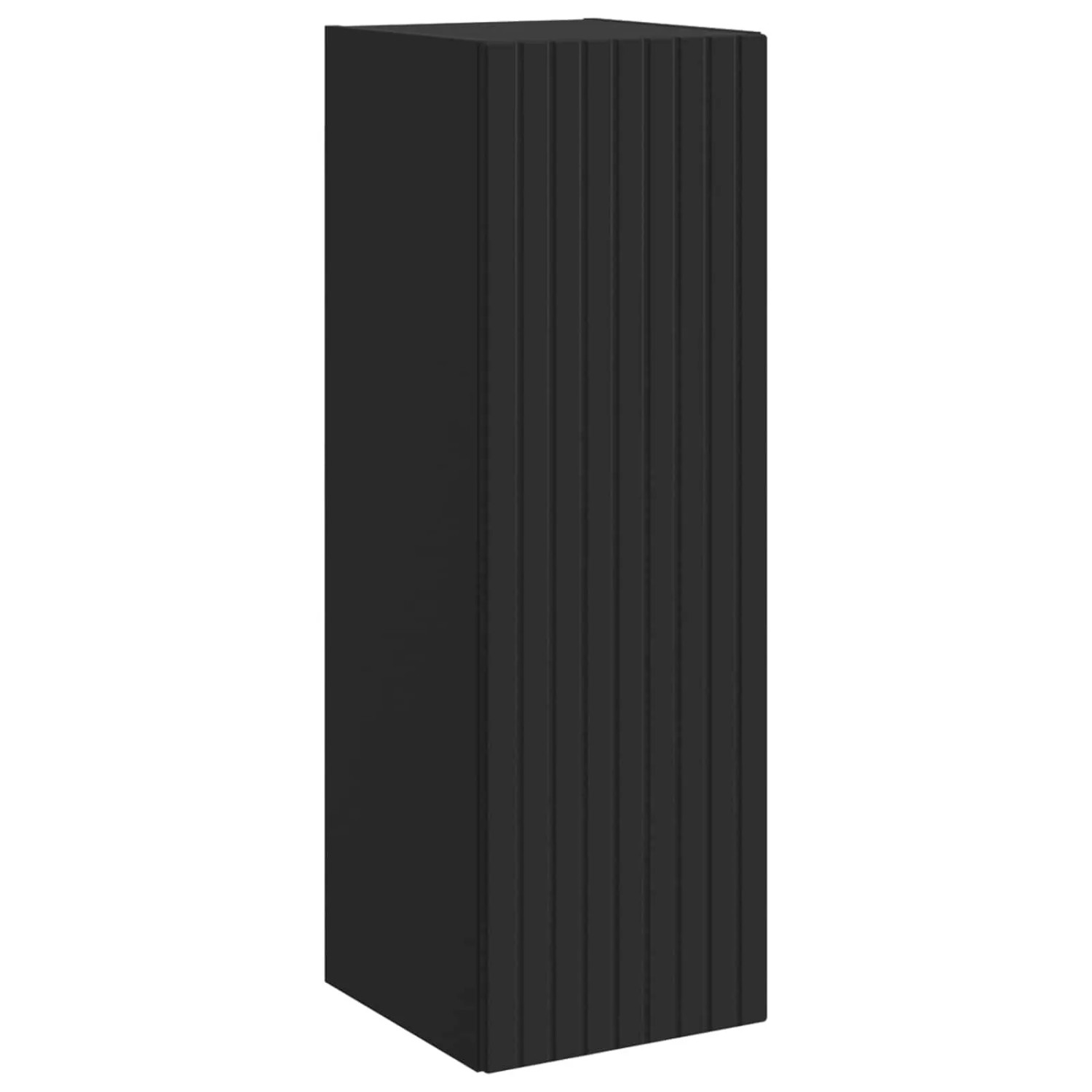 vidaXL Wandmontierter Badezimmerschrank Schwarz 33 x 34,5 x 60 cm 890663