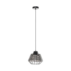 Lucande Pendelleuchte Tinko 9920049 Retro Vintage Antik in Schwarz aus Aluminium 1-flammig E27 Wohnzimmerleuchte