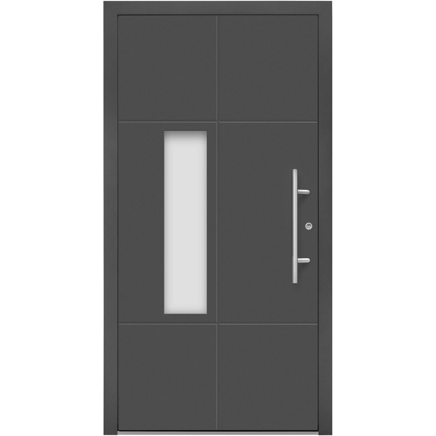 Aluminium-Haustür Moderno M490/P 110 cm x 210 cm Anthrazit Metallic Anschla günstig online kaufen