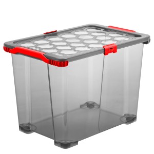 Rotho Box Evo Total mit Rädern 65 l Rot