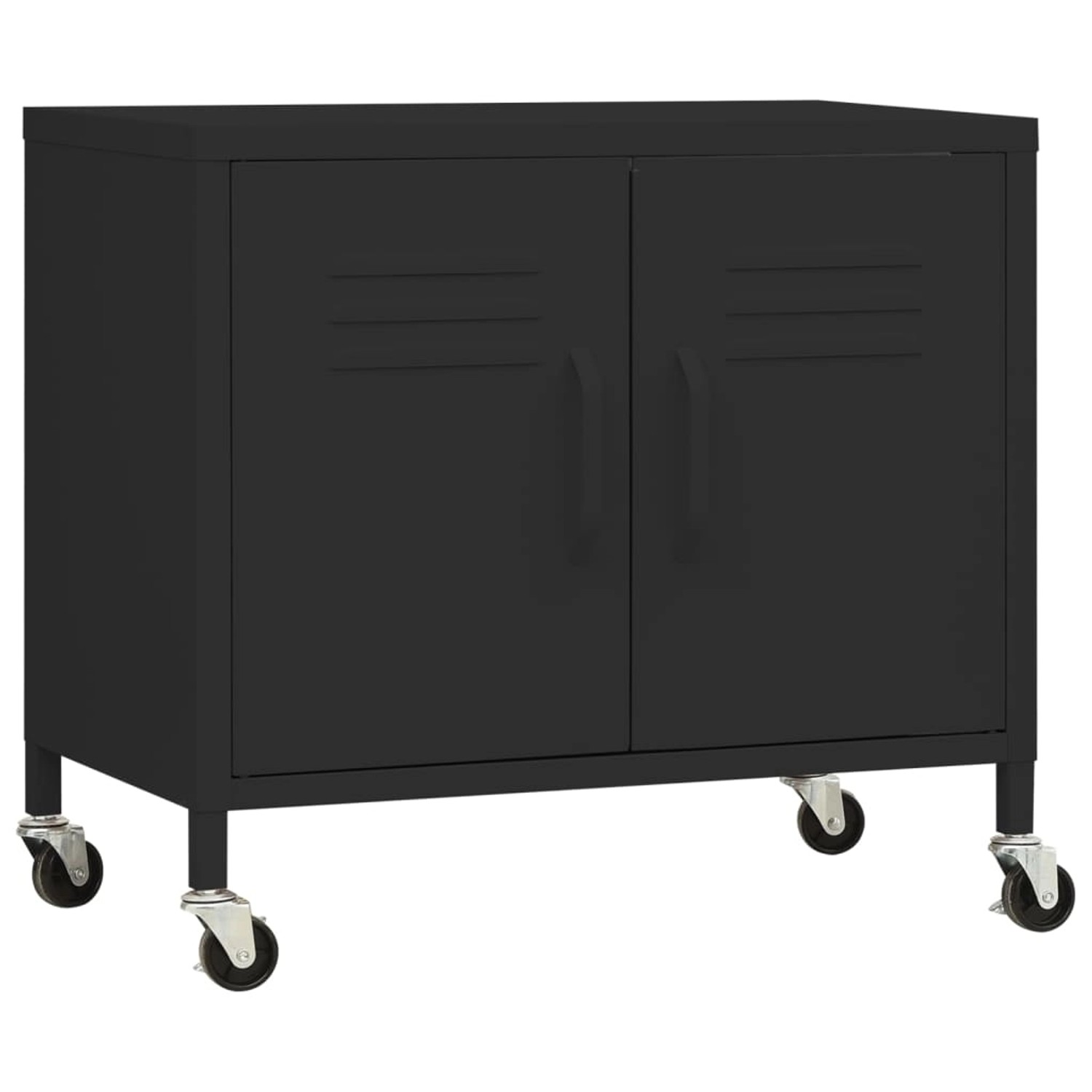 vidaXL Lagerschrank Schwarz 60x35x56 cm Stahl