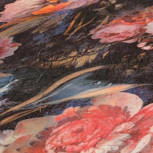 Bunte Bricoflor Vliestapete mit Blumenmuster und Glitzer im Gemälde-Stil für Wohnzimmer.