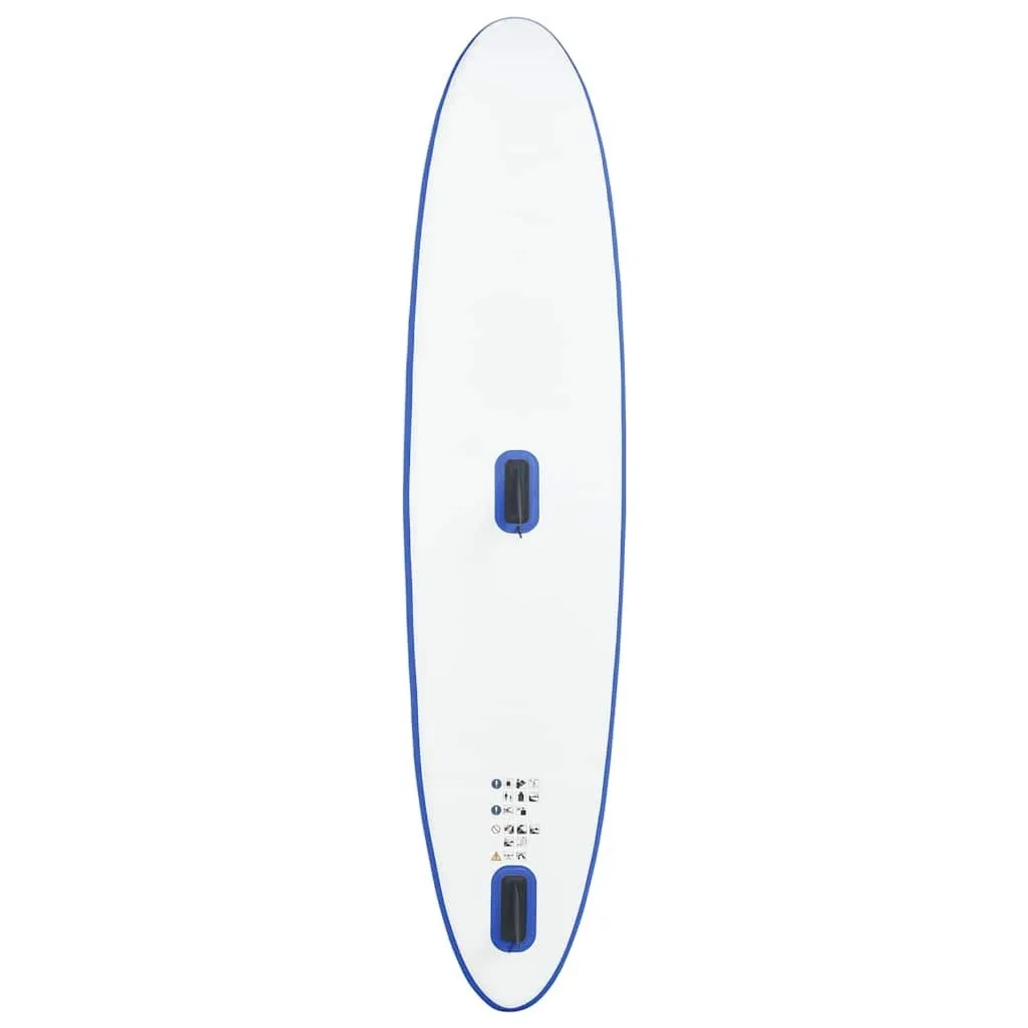 Aufblasbares SUP-Board Set in Blau/Weiß von vidaXL, mit Segel und Zubehör für den Wassersport.