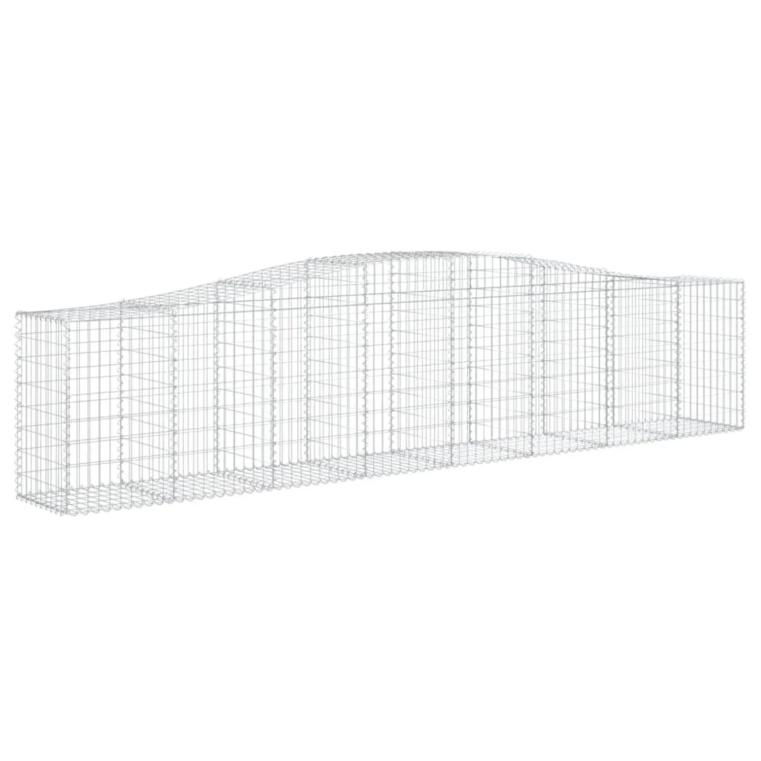 vidaXL Gabione mit Hochbogen 400x50x80/100 cm Verzinktes Eisen 153414