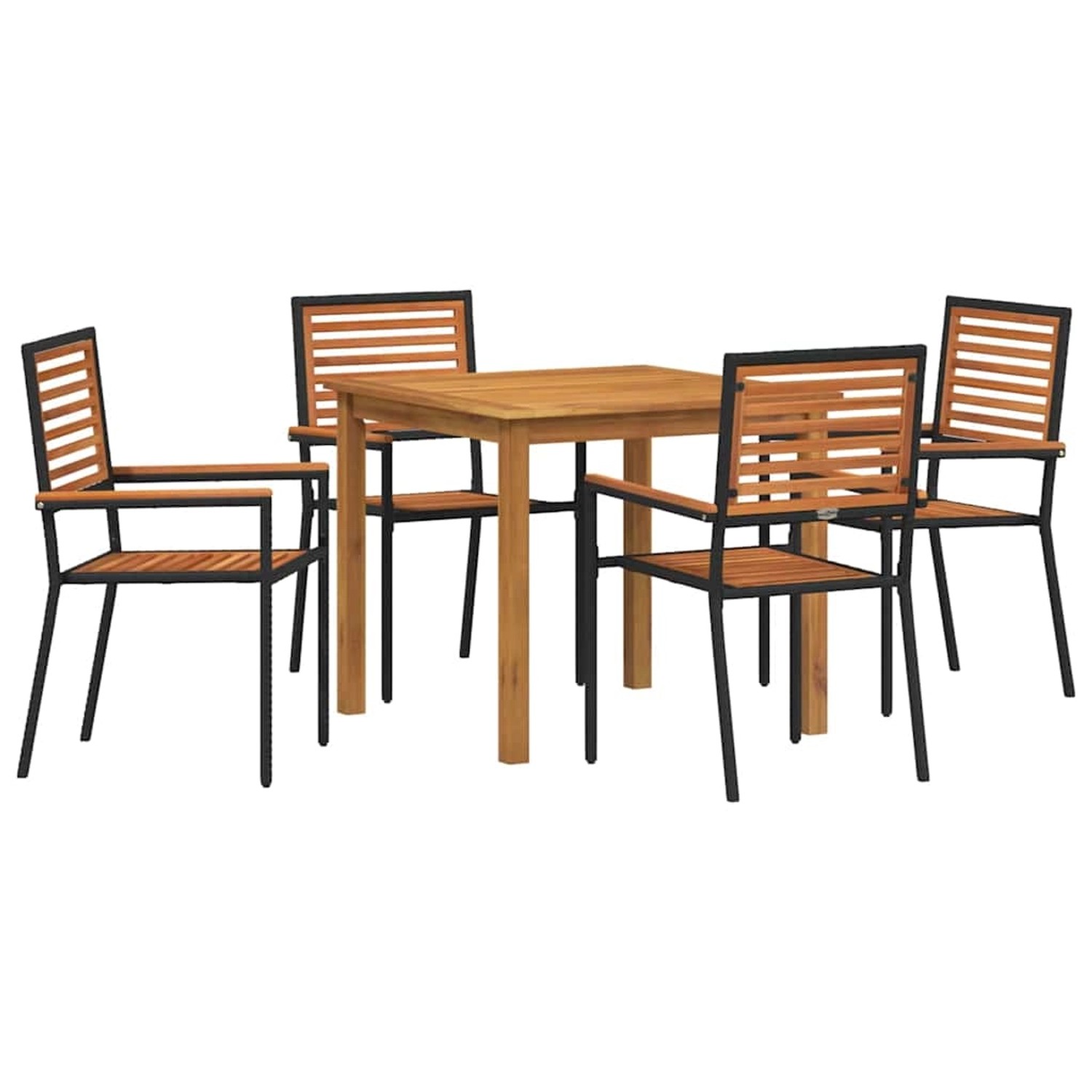 vidaXL Garten Essgruppe 5-Tlg Schwarz Poly Rattan 3365514 günstig online kaufen