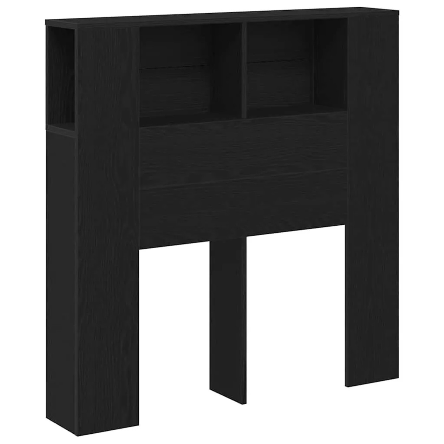 vidaXL Kopfteil Schrank mit Regal Schwarz Eichen-Optik Holzwerkstoff 862756 günstig online kaufen
