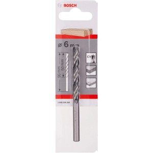 Bosch Holzspiralbohrer Pro, 6 mm, für präzise Löcher in Holz.