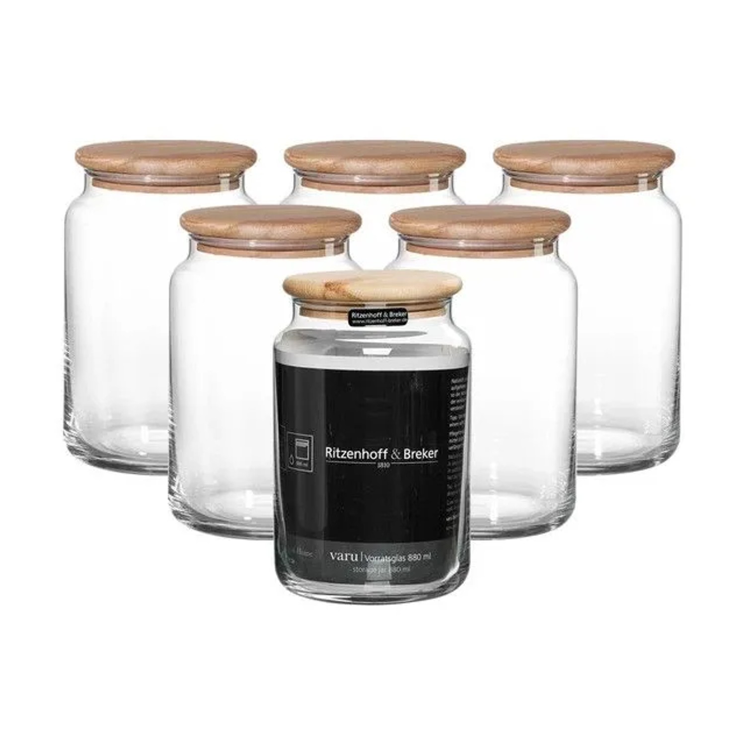 Ritzenhoff & Breker Varu Vorratsgläser 880 ml 6er Set
