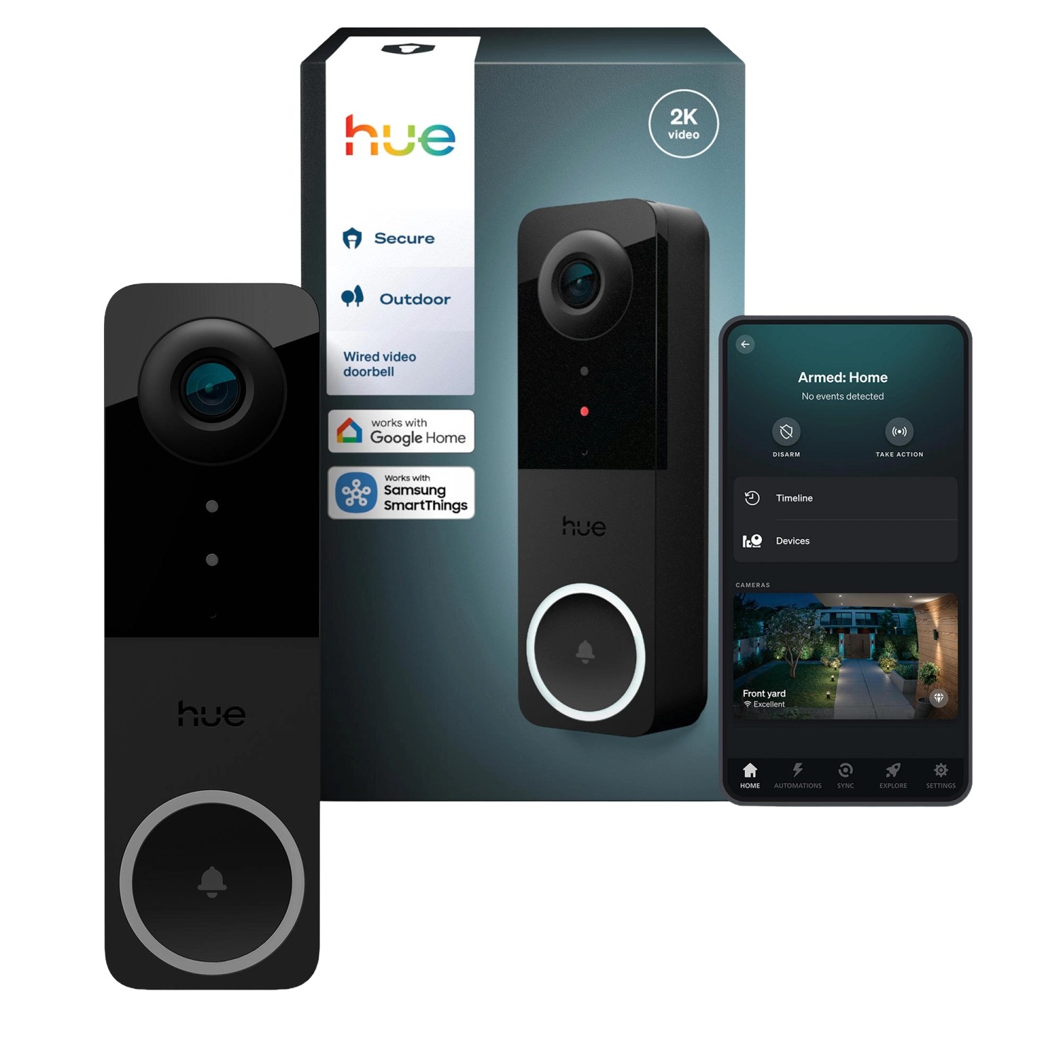 Philips Hue Türklingelkamera Secure Kabelgebunden Schwarz