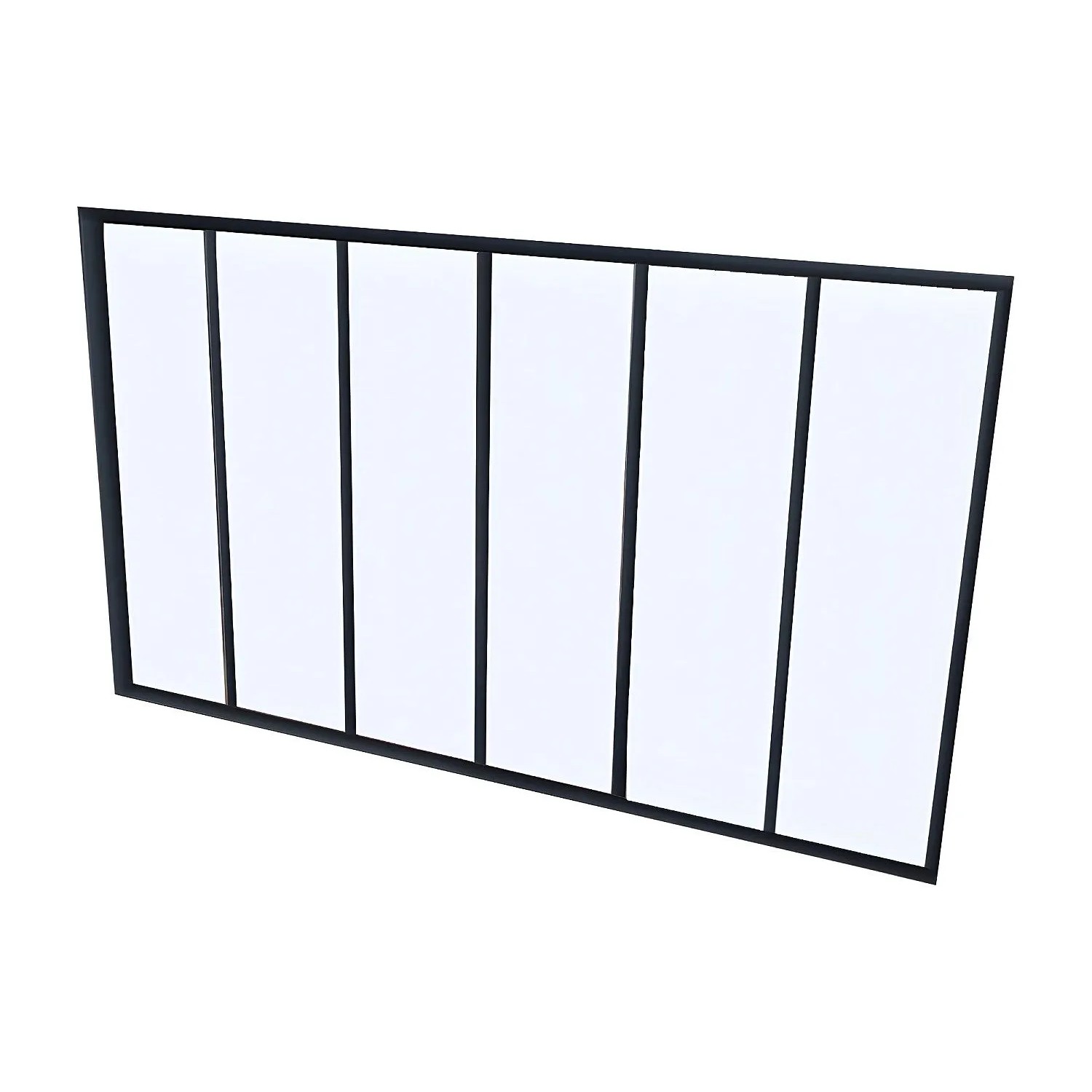 Vente-unique Glaswand Bayview Schwarz 180 cm