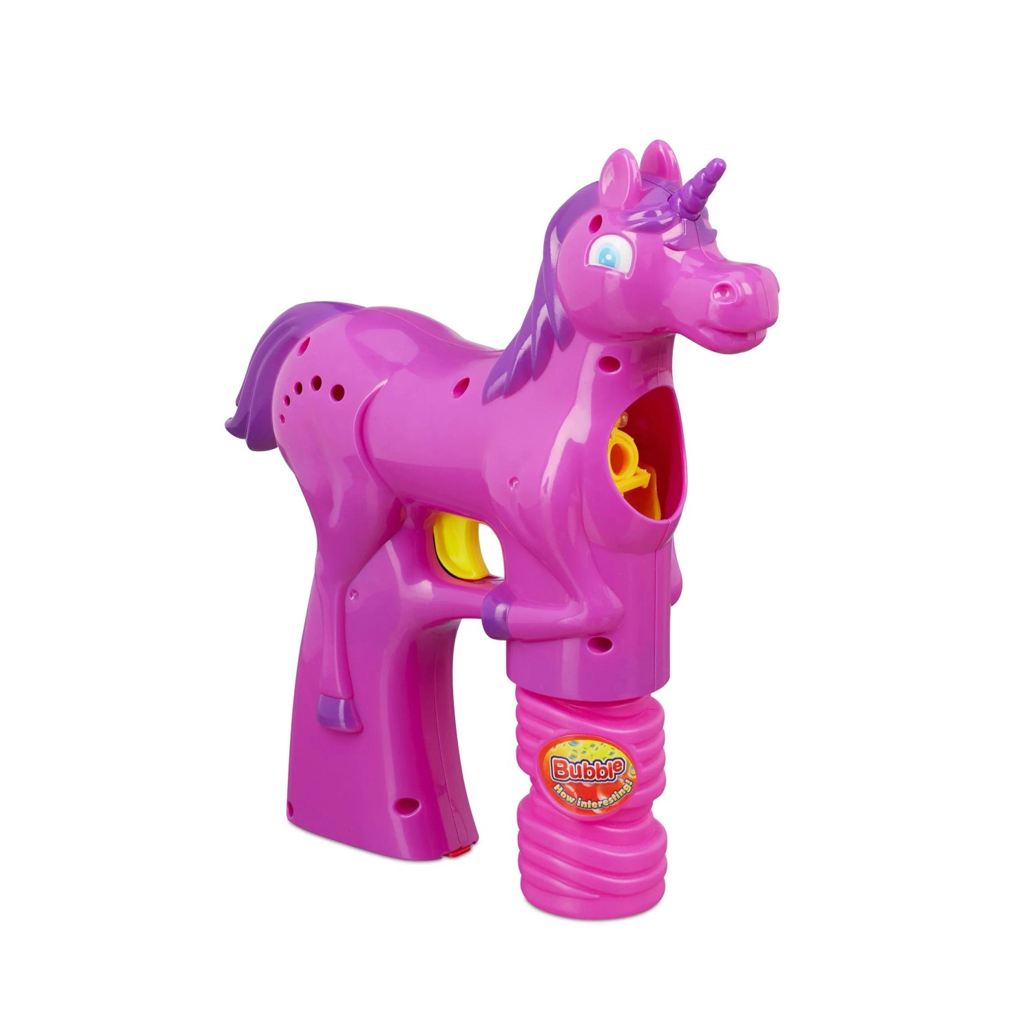 Relaxdays Einhorn Seifenblasenpistole Kunststoff Pink LED Batteriebetrieben 21 cm x 5,5 cm x 18 cm 0,2 kg