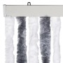 Grau-weißer Insektenschutz-Vorhang aus Chenille, 90x200 cm, für Fenster und Türen.
