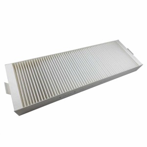 Weißer, rechteckiger AIR2GO G4 Luftfilter mit plissiertem Medium für Vaillant RecoVAIR Lüftungsanlagen.