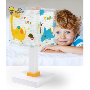 Dalber Tischlampe mit Dinosaurier-Motiv, LED Nachtlicht für Kinderzimmer.