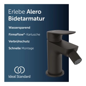 Ideal Standard Alero Bidetarmatur Auslaufhöhe 95 mm Schwarz Matt