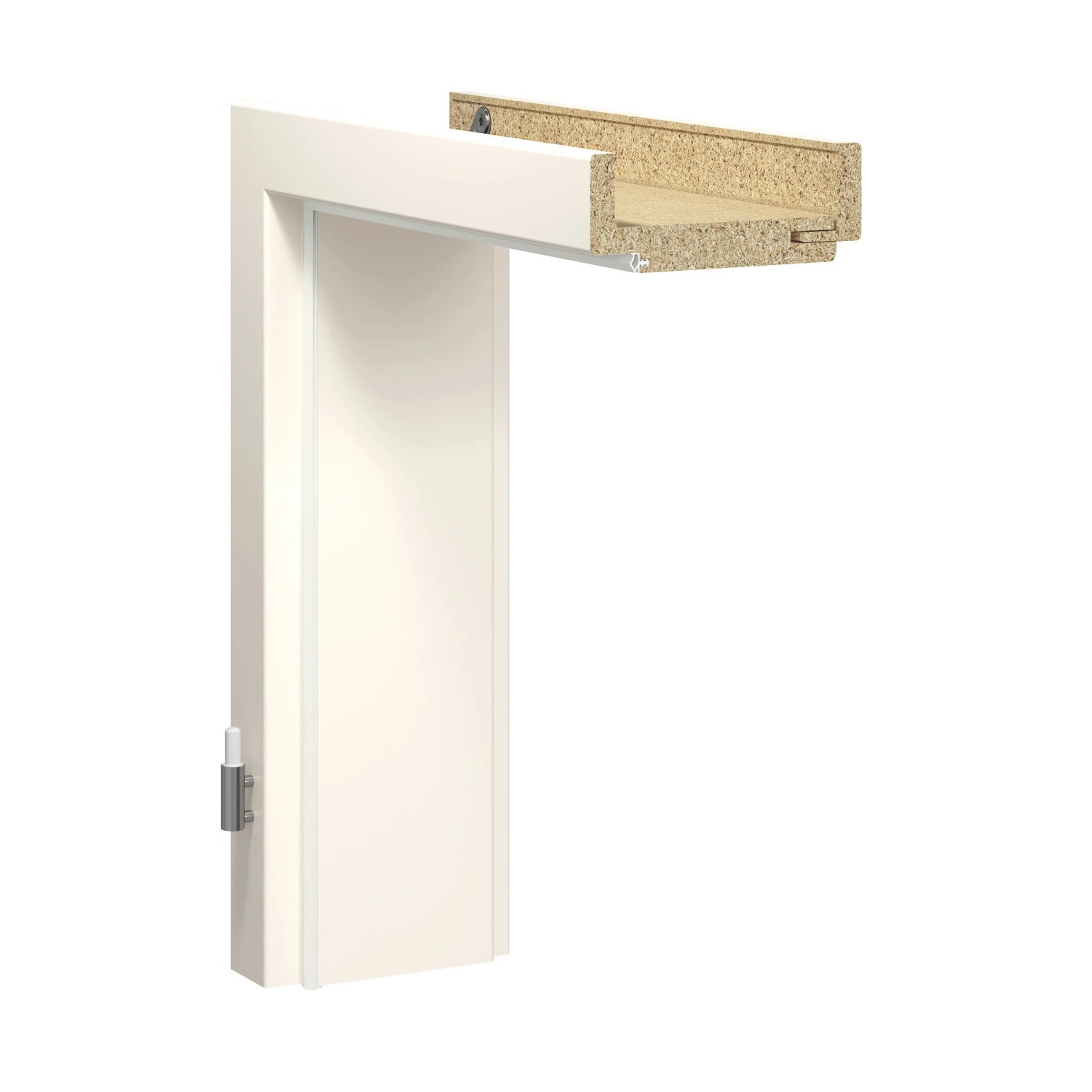 Türzarge CPL Weiß ähnl. RAL 9010 (GL223) 61 cm x 211 cm x 29 cm Anschlag L