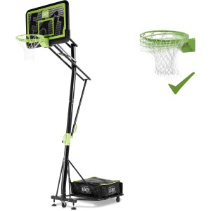EXIT Galaxy Basketballkorb Black Edition, versetzbar mit Dunkring und Netz. Höhenverstellbar.