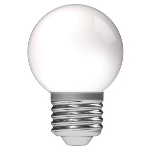Opal LED Leuchtmittel G45 mit E27 Sockel, 1W, 40lm, 2700K für warmweißes Licht.