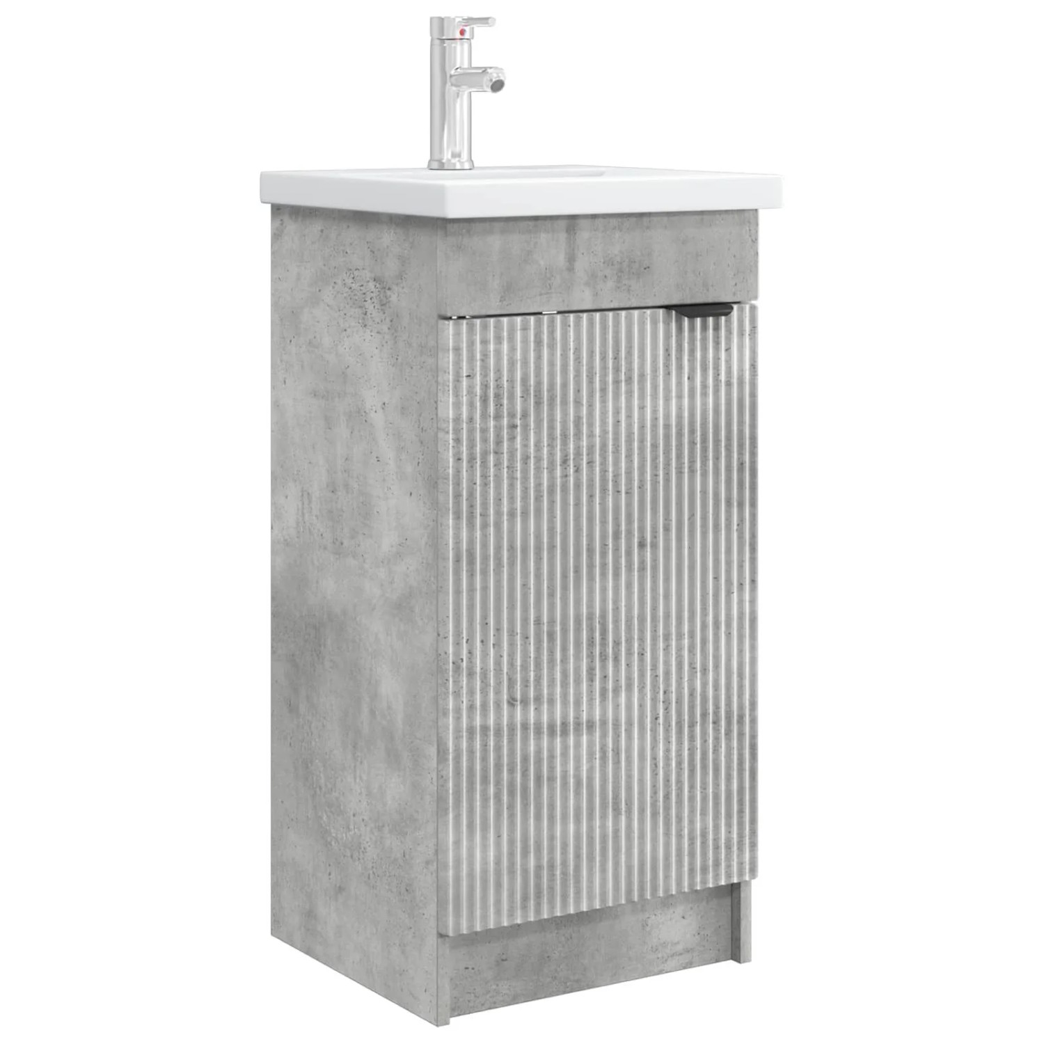 vidaXL Badezimmerschrank mit Waschbecken Betongrau 42 x 40 x 84,5 cm 890087