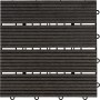 Anthrazitfarbene Home Deluxe WPC Klickfliese Bavaro, Holzfliese mit leichter Holzmaserung.