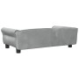 vidaXL Hundebett Hellgrau 95x55x30 cm Samt 171811_5