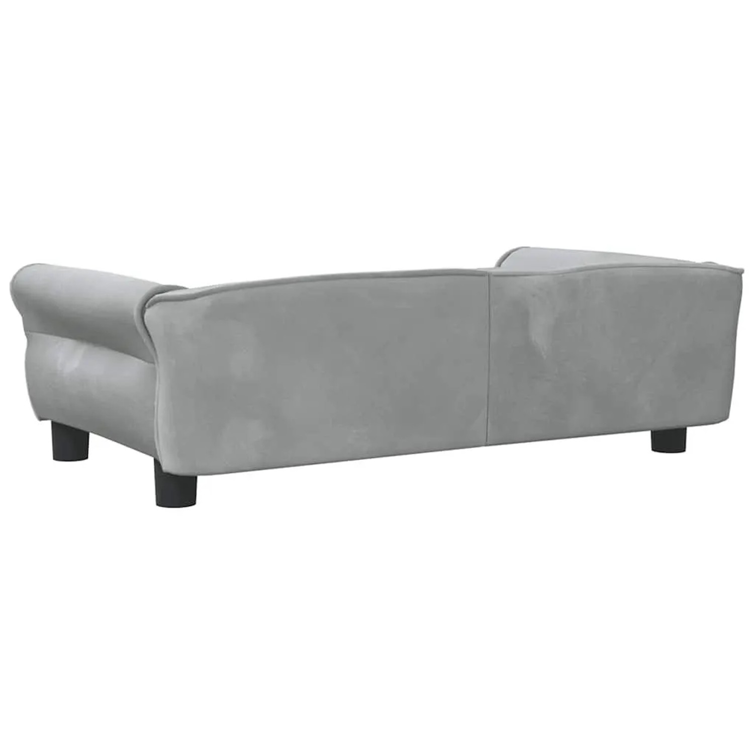 vidaXL Hundebett Hellgrau 95x55x30 cm Samt 171811_5