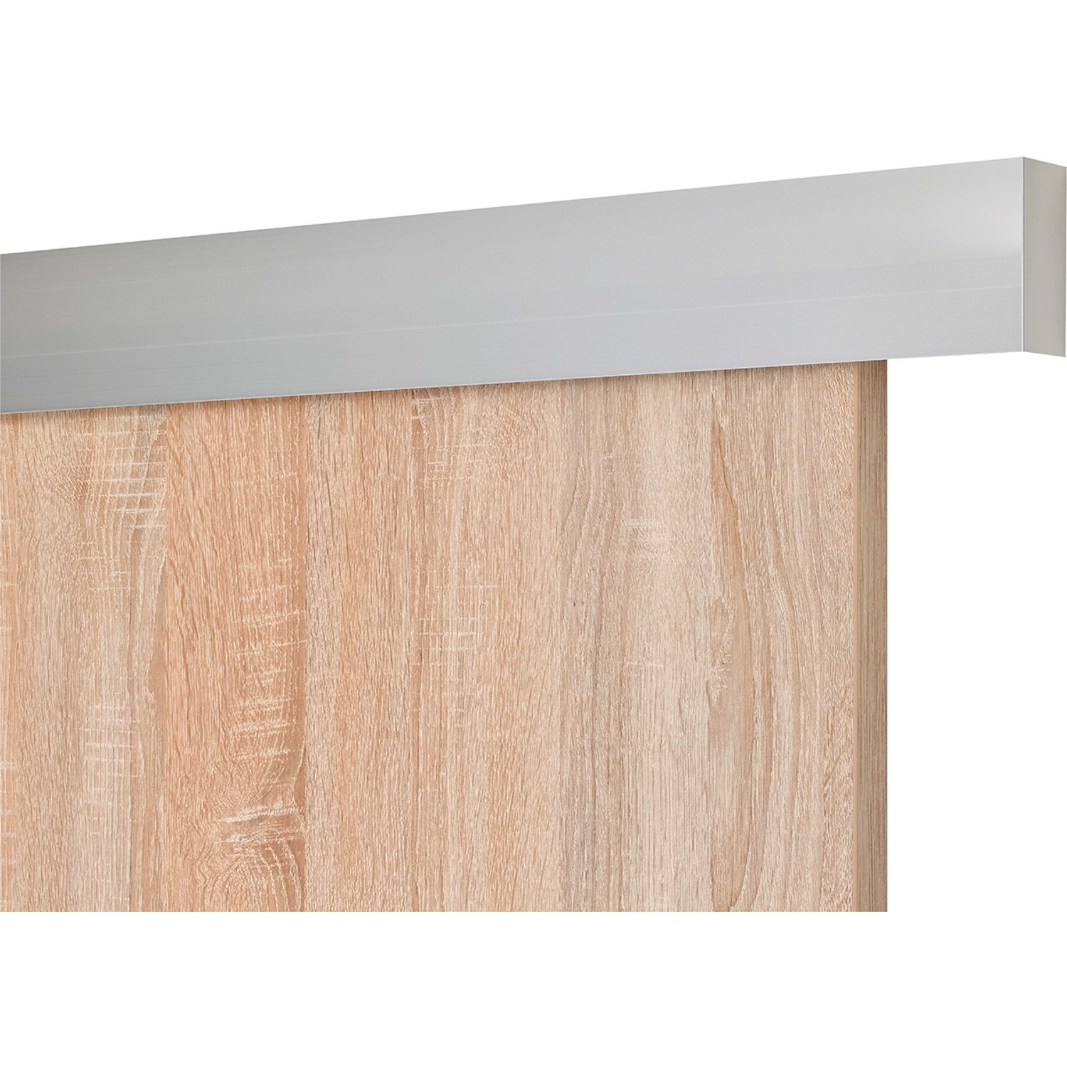 Schienen-Set Baseline Aluminium Silber für Melamin 1-fl. 1900 mm inkl. Griff