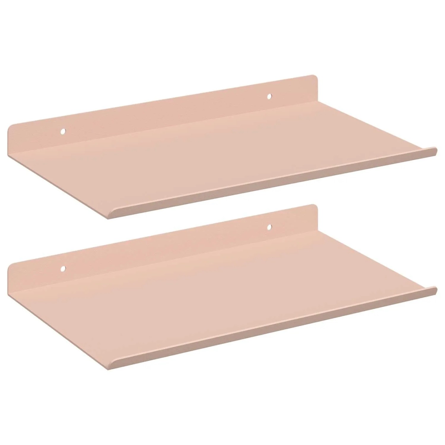 vidaXL Schwebendes Regal 2 Stk Rosa 30 x 18 x 2,5 cm Stahl 8003998
