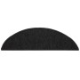 Anthrazitfarbene, halbrunde Beautissu Treppenstufenmatte ProStair, 55x15cm.