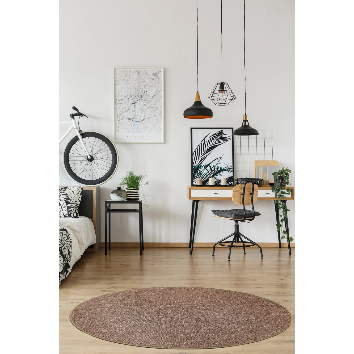 Andiamo Teppich Grotone Ø 200 cm Cognac günstig online kaufen