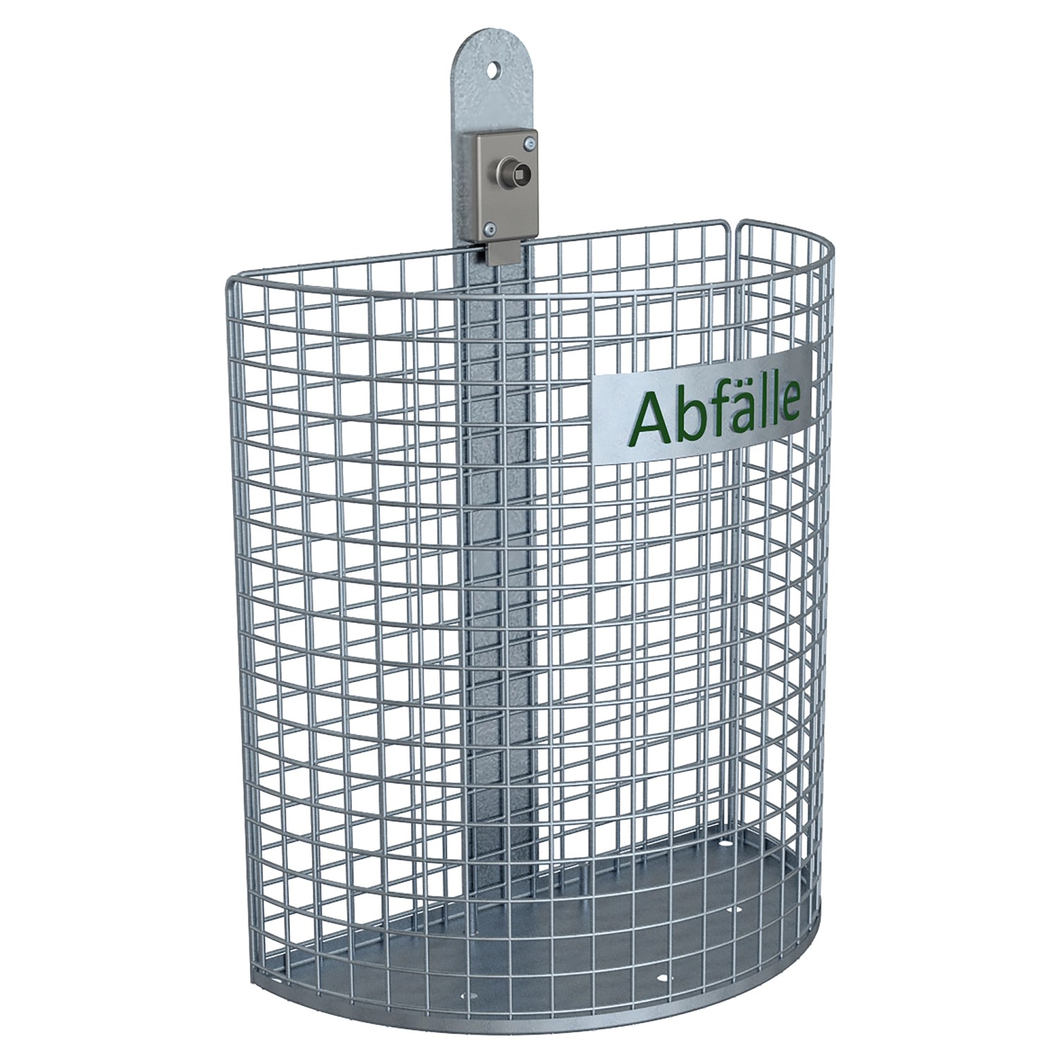 Schake Abfallbehälter Nierenform Ohne Standpfosten 27 l Feuerverzinkt